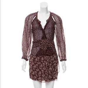 Isabel Marant Étoile Floral Dress in Burgundy